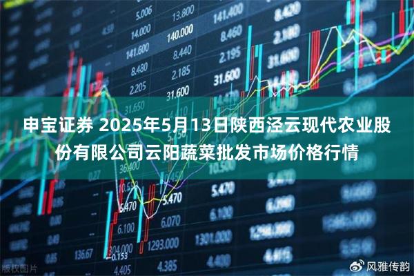 申宝证券 2025年5月13日陕西泾云现代农业股份有限公司云阳蔬菜批发市场价格行情